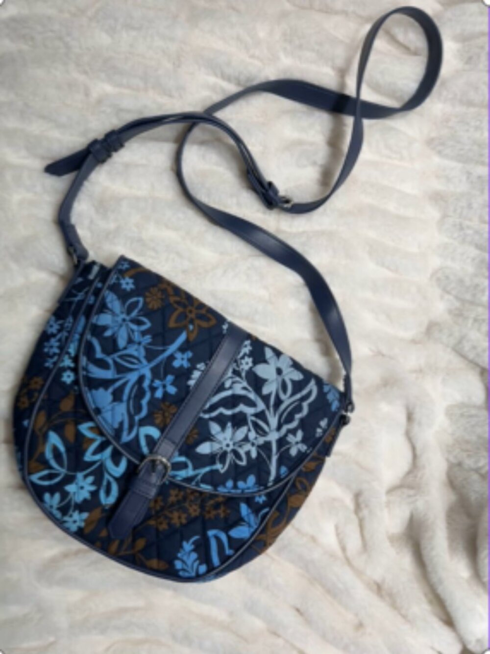 Vera Bradley Java Floral Quilted Cotton Saddle Crossbody Bag – NWOT